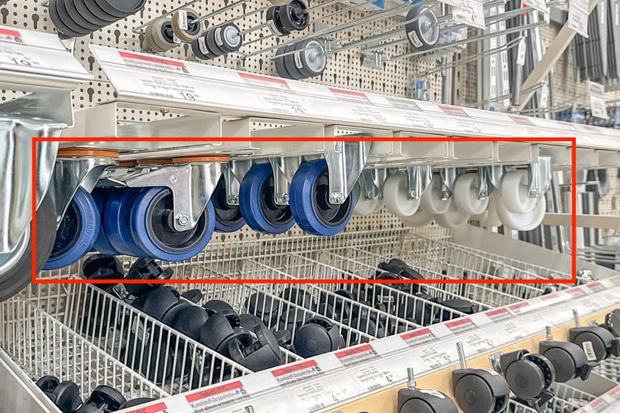 Inhalt Regalebene: Vollgummirollen